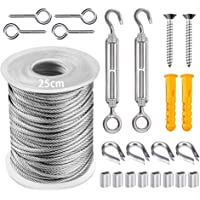 Kit de Abrazaderas para Cables de Acero-Cable de Acero Inoxidable Juego de Cables de Acero Inoxidable-Cable de Acero…